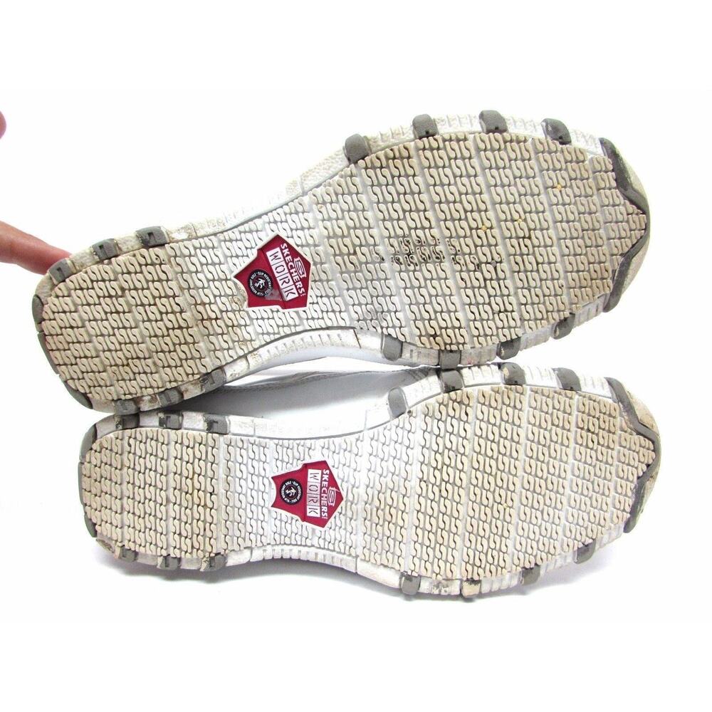 SKECHERS WORK SLIP RESISTANT women's size 9.5 shoes loafers sneakers white - Picture 10 of 12